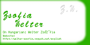 zsofia welter business card